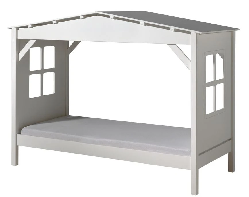 Lit Cabane Pin Massif Blanc Pino 90x200 Cm 1 Lit Cabane Pin Massif Blanc Pino 90x200 Cm