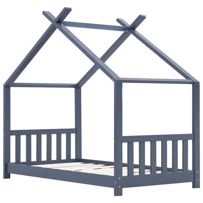 Lit Cabane Pin Massif Gris Dorma 70x140 Cm 2 Lit Cabane Pin Massif Gris Dorma 70x140 Cm – Image 2