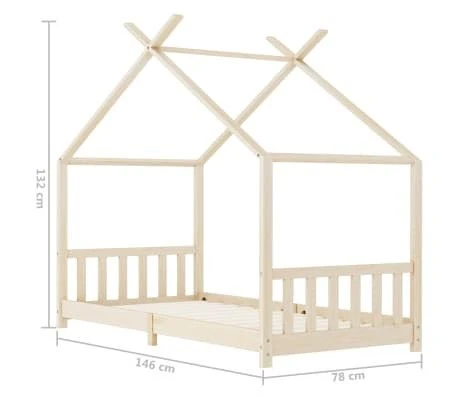 Lit Cabane Pin Massif Naturel Dorma 70x140 Cm 2 5 Lit Cabane Pin Massif Naturel Dorma 70x140 Cm 2 – Image 5