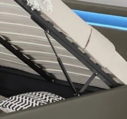 Lit Coffre à Led Simili Cuir Noir Balto 140 -Vente De Chambre lit coffre a led simili cuir noir balto 140 3557630016750 229934