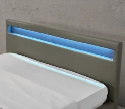 Lit Coffre à Led Simili Cuir Noir Balto 140 -Vente De Chambre lit coffre a led simili cuir noir balto 140 3557630016750 229935