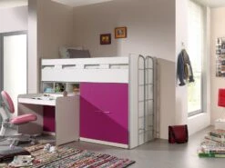 Lit Combiné 90x200 Cm Avec Sommier 3 Tiroirs 2 Portes Bois Blanc Et Fuchsia Bonny 8 Lit Combiné 90x200 Cm Avec Sommier 3 Tiroirs 2 Portes Bois Blanc Et Fuchsia Bonny -Vente De Chambre lit combine 90x200 cm avec sommier 3 tiroirs 2 portes bois blanc et fuchsia bonny 5420070229708 268681