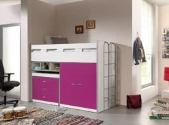 Lit Combiné 90x200 Cm Avec Sommier 3 Tiroirs 2 Portes Bois Blanc Et Fuchsia Bonny 7 Lit Combiné 90x200 Cm Avec Sommier 3 Tiroirs 2 Portes Bois Blanc Et Fuchsia Bonny -Vente De Chambre lit combine 90x200 cm avec sommier 3 tiroirs 2 portes bois blanc et fuchsia bonny 5420070229708 692728