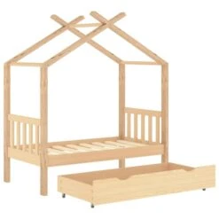 Lit D'enfant Avec Tiroir Bois De Pin Massif 70x140 Cm -Vente De Chambre lit d enfant avec tiroir bois de pin massif 70x140 cm 3666722780582 997563