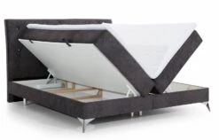 Lit Design Continental Avec Tête De Lit Capitonnée Strass Tissu Gris Banky -Vente De Chambre lit design continental avec tete de lit capitonnee strass tissu gris banky 3666722602044 1397564