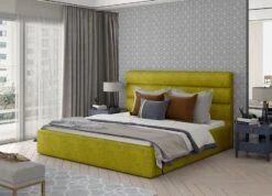 Vente De Chambre -Vente De Chambre lit design tissu anthracite avec coffre de rangement klarina 3666722596121 1421335