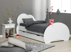 Lit Enfant 90x190 Cm Bois Blanc Altéa -Vente De Chambre lit enfant 90x190 cm bois blanc altea 3700429609415 655610
