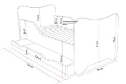 Lit Enfant à Tiroir Et Matelas 70x140 Cm Africa -Vente De Chambre lit enfant a tiroir africa melamine blanc 70x140 cm 5902533410064 1235833