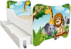 Lit Enfant à Tiroir Et Matelas 70x140 Cm Africa