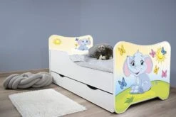 Lit Enfant à Tiroir Et Matelas 70x140 Cm Elephanteau -Vente De Chambre lit enfant a tiroir et matelas 70x140 cm elephanteau 5902533410316 569636