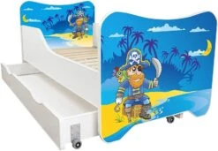 Lit Enfant à Tiroir Et Matelas 70x140 Cm Pirate