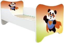 Lit Enfant Avec Sommier Et Matelas Super Panda 70x140 Cm