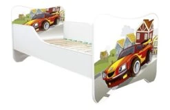 Lit Enfant Avec Sommier Et Matelas Racing Car 70x140 Cm