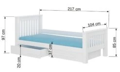 Lit Enfant Bois Pin Rose 90x200 Cm Avec 2 Tiroirs De Rangement Rallye -Vente De Chambre lit enfant bois pin rose 90x200 cm avec 2 tiroirs de rangement rallye 3666722947503 1509124