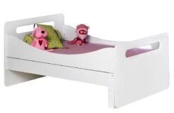 Lit Enfant évolutif 90x140/190 Cm Bois Blanc Féroé -Vente De Chambre lit enfant evolutif 90x140 190 cm bois blanc feroe 3700429609576 219370