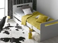 Lit Enfant évolutif 90x140/190 Cm Bois Blanc Féroé -Vente De Chambre lit enfant evolutif 90x140 190 cm bois blanc feroe 3700429609576 655346