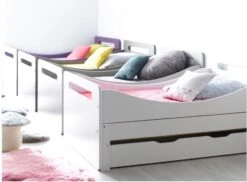 Lit Enfant évolutif 90x140/190 Cm Bois Blanc Féroé -Vente De Chambre lit enfant evolutif 90x140 190 cm bois blanc feroe 3700429609576 655347