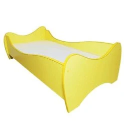 Lit Enfant Mélaminé Jaune 80x160 Cm