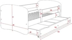Lit Enfant Rose Avec Sommiers Et Barrière De Sécurité Amovible Drimy -Vente De Chambre lit enfant rose avec sommiers et barriere de securite amovible drimy 3666722169707 1230666