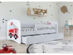 Lit Enfant Vert Zoo Avec Sommiers Et Barrière De Sécurité Amovible Drimy -Vente De Chambre lit enfant vert zoo avec sommiers et barriere de securite amovible drimy 3666722164740 1235321