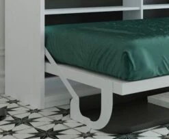 Lit Escamotable 90x190 Cm P 34 Cm Chocolat Avec étagères Et Bureau Miko -Vente De Chambre lit escamotable 90x190 cm p 34 cm chocolat avec etageres et bureau miko 3666722040501 673190