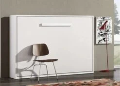 Lit Escamotable Horizontal 140x190 Cm Avec étagères Intérieures Rankar -Vente De Chambre lit escamotable horizontal 140x190 cm avec etageres interieures rankar 3666722635844 1418221