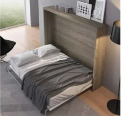 Lit Escamotable Horizontal 140x190 Cm Avec étagères Intérieures Rankar -Vente De Chambre lit escamotable horizontal 140x190 cm avec etageres interieures rankar 3666722635844 1418222