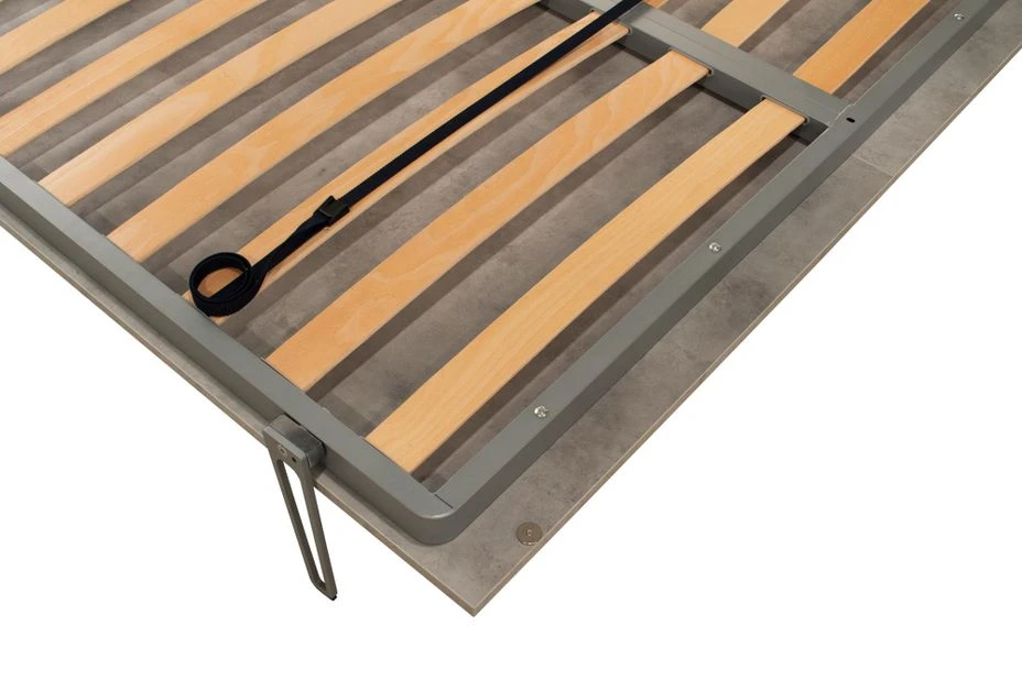 Lit Escamotable Vertical Bois Noyer Kanto 160x190 Cm 5 Lit Escamotable Vertical Bois Noyer Kanto 160x190 Cm – Image 5