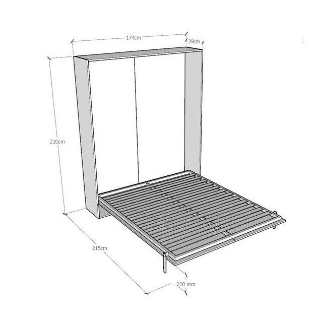Lit Escamotable Vertical Frêne Blanc Et Porte Orange Kanto 160x190 Cm 6 Lit Escamotable Vertical Frêne Blanc Et Porte Orange Kanto 160x190 Cm – Image 6