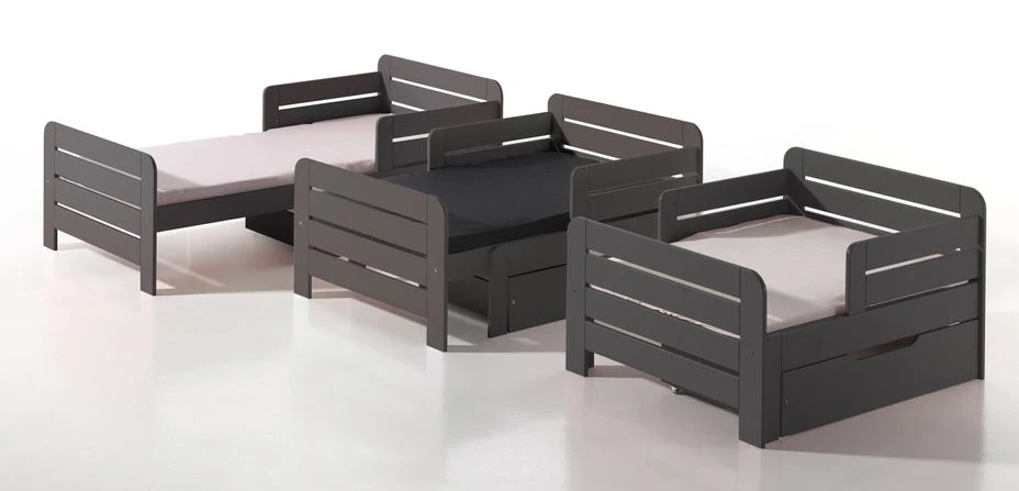 Lit évolutif Pin Massif Taupe Jumper Scandinavian Pine 7 Lit évolutif Pin Massif Taupe Jumper Scandinavian Pine – Image 7