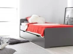 Lit Gigogne 90x190 Cm Bois Anthracite Féroé -Vente De Chambre lit gigogne 90x190 cm bois anthracite feroe 3700429609699 655577