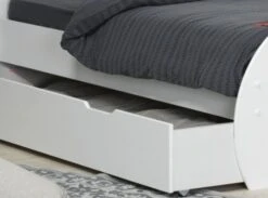 Lit Gigogne 90x190 Cm Bois Blanc Altéa -Vente De Chambre lit gigogne 90x190 cm bois blanc altea 655639