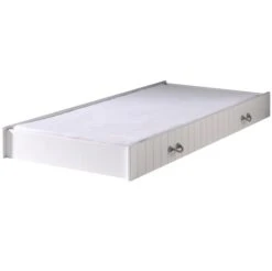 Lit Gigogne 90x200 Cm Avec Sommier Laqué Blanc Lewis -Vente De Chambre lit gigogne 90x200 cm avec sommier laque blanc lewis 5420070225298 690749