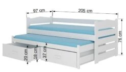 Lit Gigogne Blanc 2 Couchages 90x200 Cm Avec 2 Coffres De Rangement Kuska 10 Lit Gigogne Blanc 2 Couchages 90x200 Cm Avec 2 Coffres De Rangement Kuska -Vente De Chambre lit gigogne blanc 2 couchages 90x200 cm avec 2 coffres de rangement kuska 3666722956192 1508511