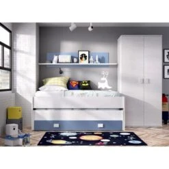 Lit Gigogne Enfant 90x190 Avec 2 Lits + 1 Tiroir -Vente De Chambre lit gigogne enfant 90x190 avec 2 lits 1 tiroir 8435511440410 535788