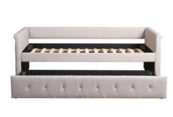 Lit Gigogne Tissu Beige Capitonné Mark 90 7 Lit Gigogne Tissu Beige Capitonné Mark 90 -Vente De Chambre lit gigogne tissu beige capitonne mark 90 3327480034743 234886