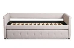 Lit Gigogne Tissu Beige Capitonné Mark 90 6 Lit Gigogne Tissu Beige Capitonné Mark 90 -Vente De Chambre lit gigogne tissu beige capitonne mark 90 3327480034743 234887