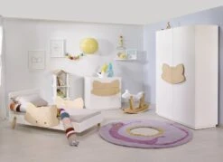 Lit Laqué Blanc à Motif Renard Orange Fox 70 -Vente De Chambre lit laque blanc a motif renard orange fox 70 327865