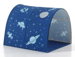 Lit Mezzanine 90x200 Cm Avec Tente Tunnel Et 3 Pochettes Astra Pin Massif Clair Pino -Vente De Chambre lit mezzanine 90x200 cm avec tente tunnel et 3 pochettes astra pin massif clair pino 5420070227827 696428