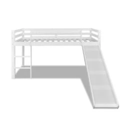 Lit Mezzanine D'enfants Avec Toboggan Et échelle Bois Blanc -Vente De Chambre lit mezzanine d enfants avec toboggan et echelle bois blanc 8718475531418 1115929