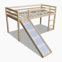 Lit Mezzanine D'enfants Avec Toboggan Et échelle Bois Rose -Vente De Chambre lit mezzanine d enfants avec toboggan et echelle bois rose 8718475531401 1117418