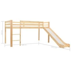 Lit Mezzanine D'enfants Avec Toboggan Et échelle Pin 90x200 Cm 3 -Vente De Chambre lit mezzanine d enfants avec toboggan et echelle pin 90x200 cm 3666722501941 624403