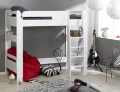 Lit Mezzanine Modulable Blanc London 90x200cm