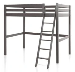 Lit Mezzanine Pin Massif Taupe Pino 140x200 Cm