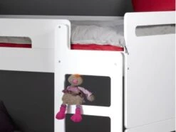 Lit Superposé Modulable Blanc Avec Tiroir Féroé 90x200cm -Vente De Chambre lit superpose modulable blanc avec tiroir feroe 90x200cm 132375