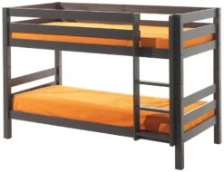 Lit Superposé Pin Massif Taupe Pino 90x200 Cm 2