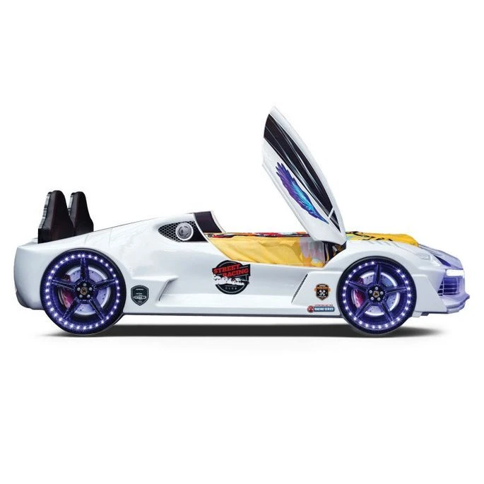 Lit Voiture Aero Rouge à Led 90x190 Cm 5 Lit Voiture Aero Rouge à Led 90x190 Cm – Image 5