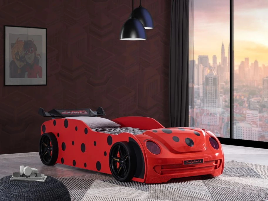 Lit Voiture Coccinelle 90x190 Cm 3 Lit Voiture Coccinelle 90x190 Cm – Image 3