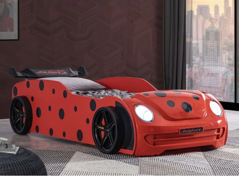 Lit Voiture Coccinelle 90x190 Cm 2 Lit Voiture Coccinelle 90x190 Cm – Image 2
