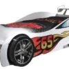 Lit Voiture De Course 90x200 Cm Bois Blanc Lemans